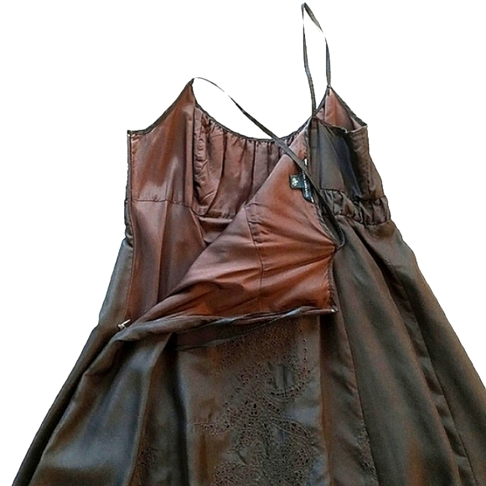 Banana Republic Women's Sleeveless Spaghetti Strap Tie Front Midi Dress Size 6